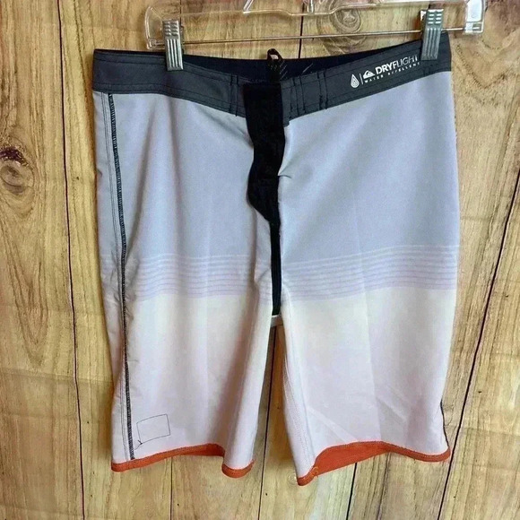 Quicksilver Swim Trunks Boardshorts Orange Blue Men’s Size 30 - Picture 9 of 10
